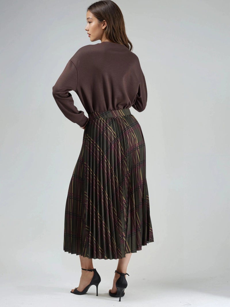 BUSEM Patterned Pleated Maxi Skirt - Image 3